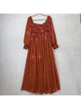 free people oxford embroidered swing dress Free People Free People Embroidered Oxford Boho Swing Dress Womens S Mini  Flare Whimsigoth Dress
